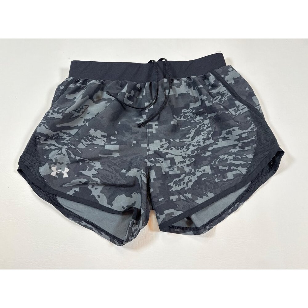 Under Armour HeatGear Running Shorts XS Camo Loose Fit Gray (Z340)